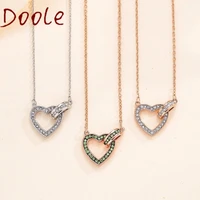 swa fashion jewelry high quality classic heart shaped love necklace women fashion simple clavicle chain womens necklace jewelry