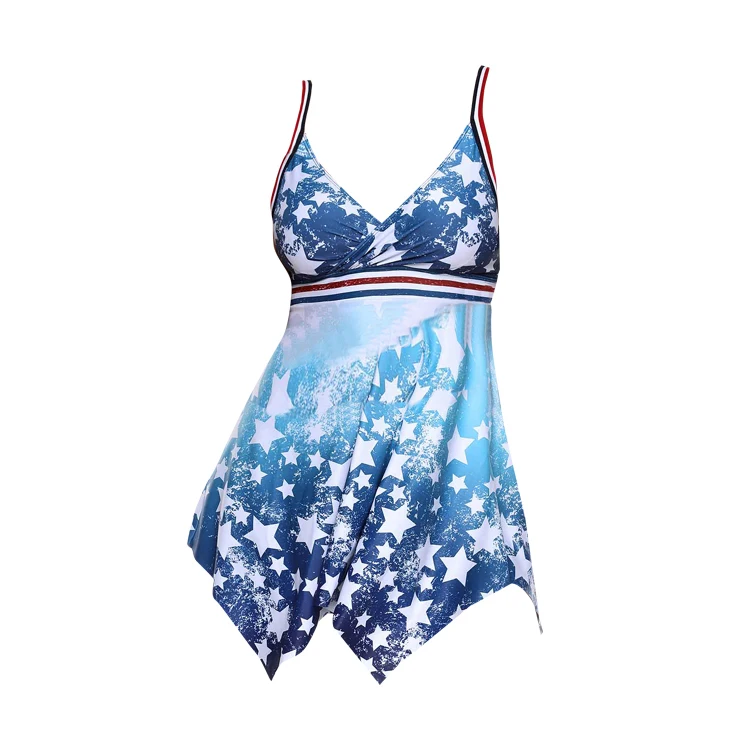 2 шт. женский купальник танкини с принтом звезд|Комбинезоны| |