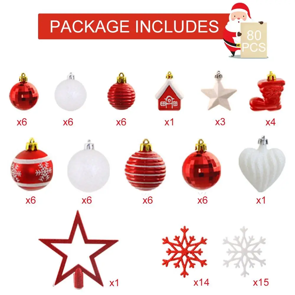 Christmas ornament 4 QIFU подвески для рождественской елки, рождественские украшения для дома, рождественские, рождественские украшения, рождественские подарки, Декор, счастливый год - Цвет: Christmas ornament 4