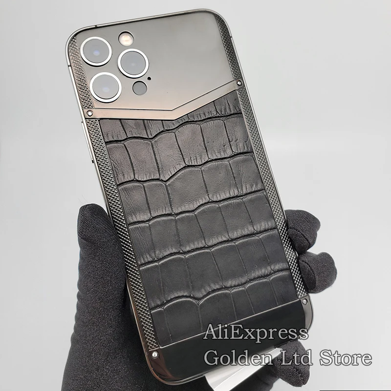 

Чехол для телефона 12Pro Max с парижским гвоздем черный самурайский крокодиловый кожаный ограниченный выпуск 11Pro Xs корпус аккумулятора средняя...