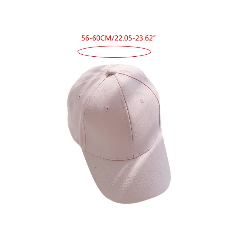 Бейсболка однотонная для мужчин и женщин регулируемая хлопковая кепка от солнца