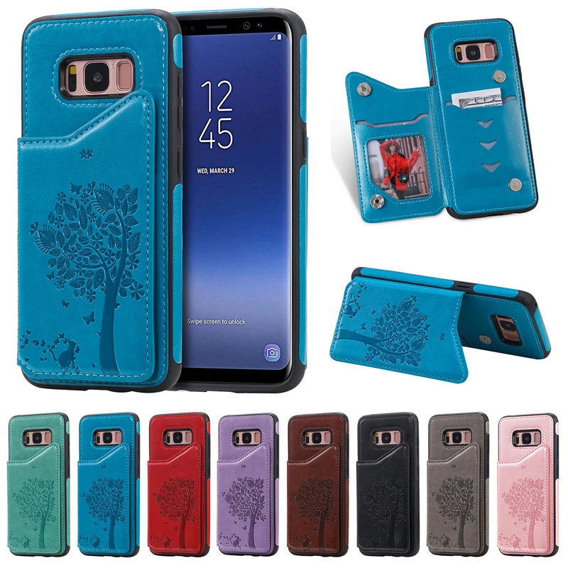 3D Embossingt чехол для телефона Samsung Galaxy S8 S9 S10 S10E Note 8 9 10 плюс 5 г Роскошный кожаный