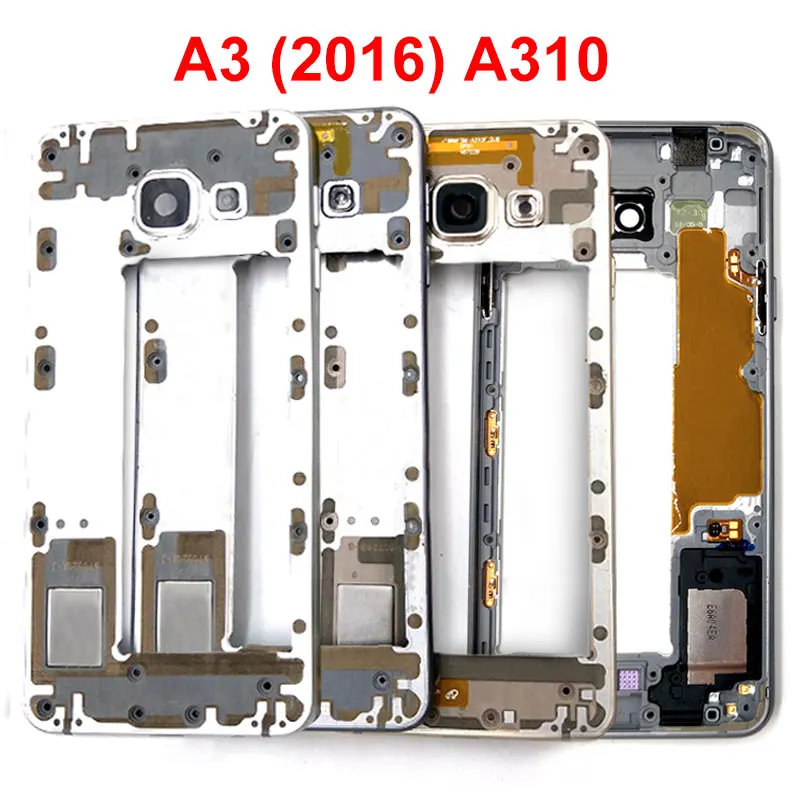 Для Samsung Galaxy A3 2106 A310 A310F запасная часть высокого качества ЖК средняя передняя рамка Корпус Шасси