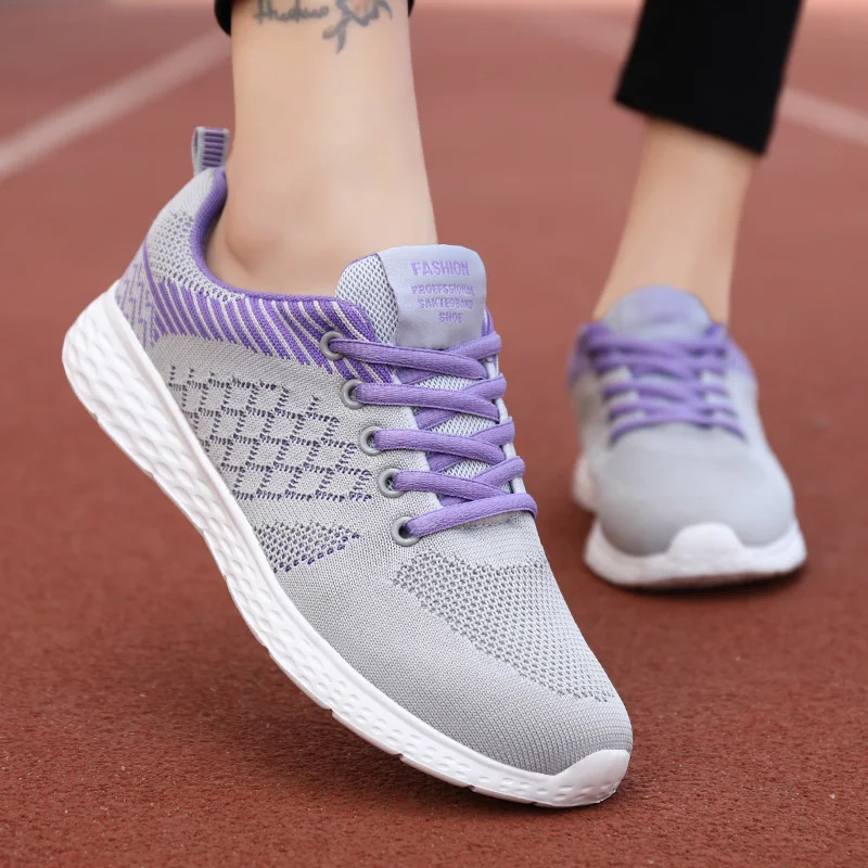 Tenis Feminino Fashion Women Sneakers Running Shoes Outdoor Sports Shoes Breathable Mesh Comfort Jogging Shoes Lace Up Ladies