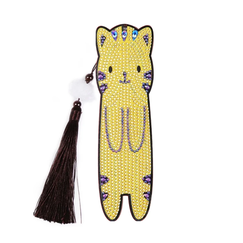 

5D DIY Special Shaped Diamond Painting Leather Bookmark Book Mark Embroidery Craft