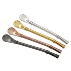 Ложка-фильтр для питья, соломинка Bombilla, новая Питьевая чайная ложка из нержавеющей стали с фильтром, домашний чай, Yerba Mate