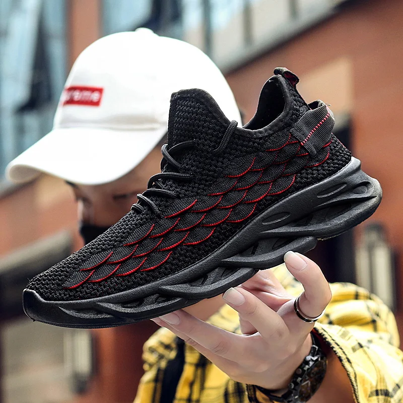 2020 Hot Sale Men Shoes Lightweight Casual Breathable Comfortable Mesh Fabric Lace-up Sneakers Non-slip Fashion | Обувь