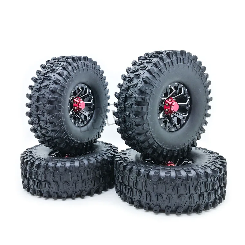 1 9 &quotBeadlock обод колеса и 9&quot 120 мм резиновые шины Набор для 1/10 RC гусеничного осевой