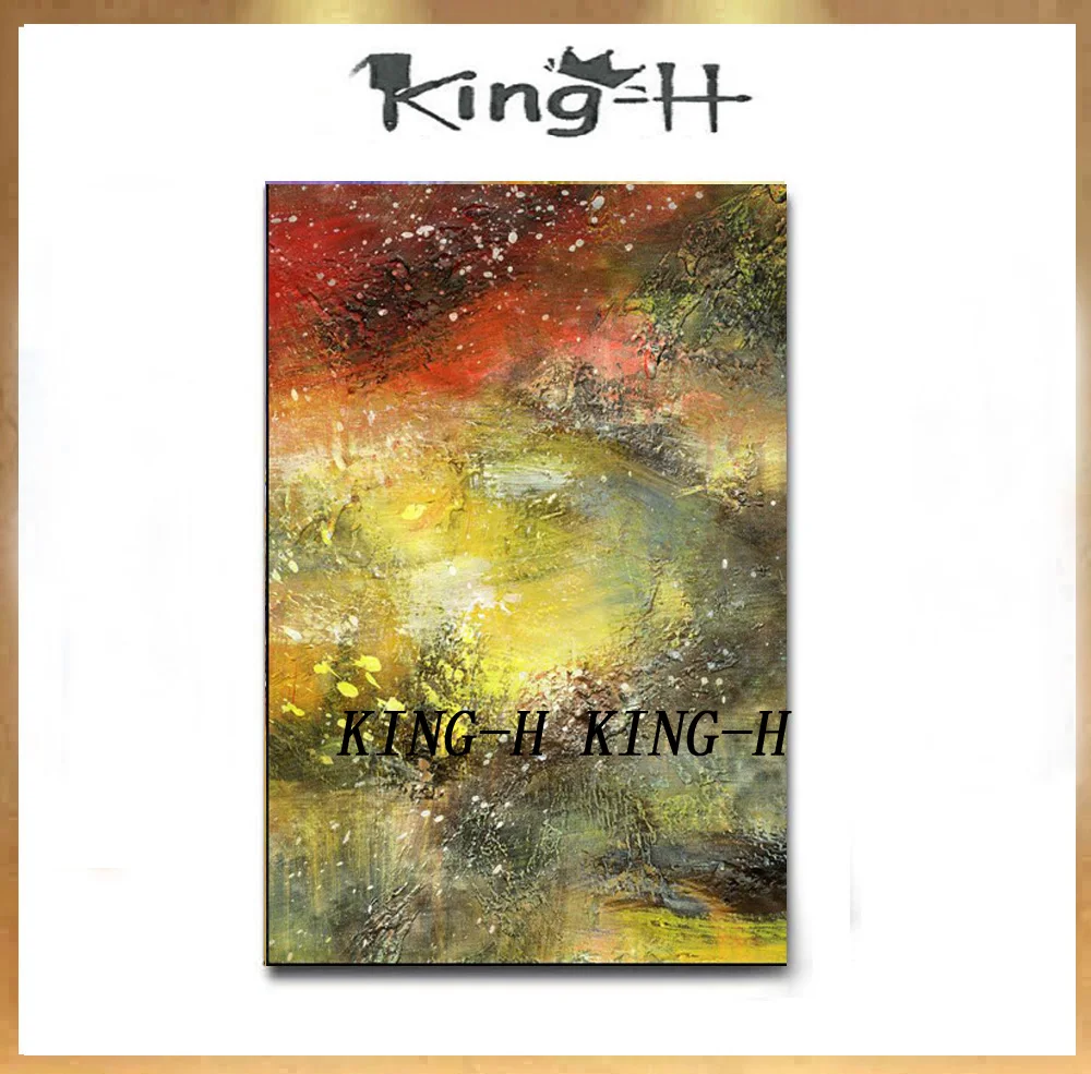 

Толстые Масляные картины ручной работы с ножом, абстрактные Масляные картины на холсте, золотой коридор, абстрактная живопись, декоративна...