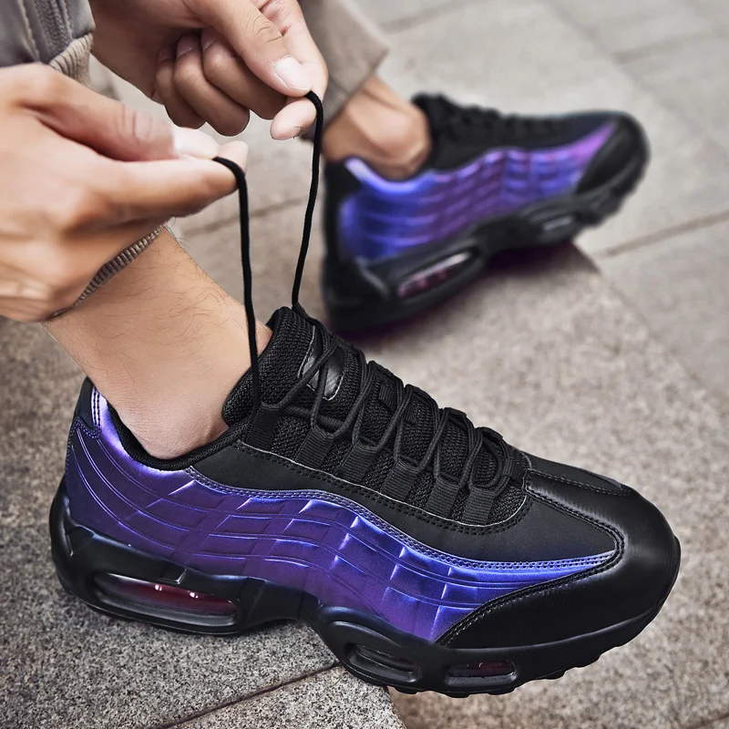 RUMDAX Mens Air Cushion Running Shoes Outdoor Training Sneakers Shock Absorption Sport Shoes Professional Athletic Walking Shoes