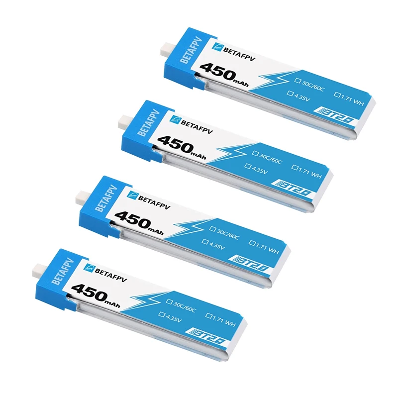 BETAFPV BT2.0 450mAh 4pcs 1S батарея 4 35 V 30C FPV Lipo с разъемом для betafpv Cetus pro Racing Drone | Электроника