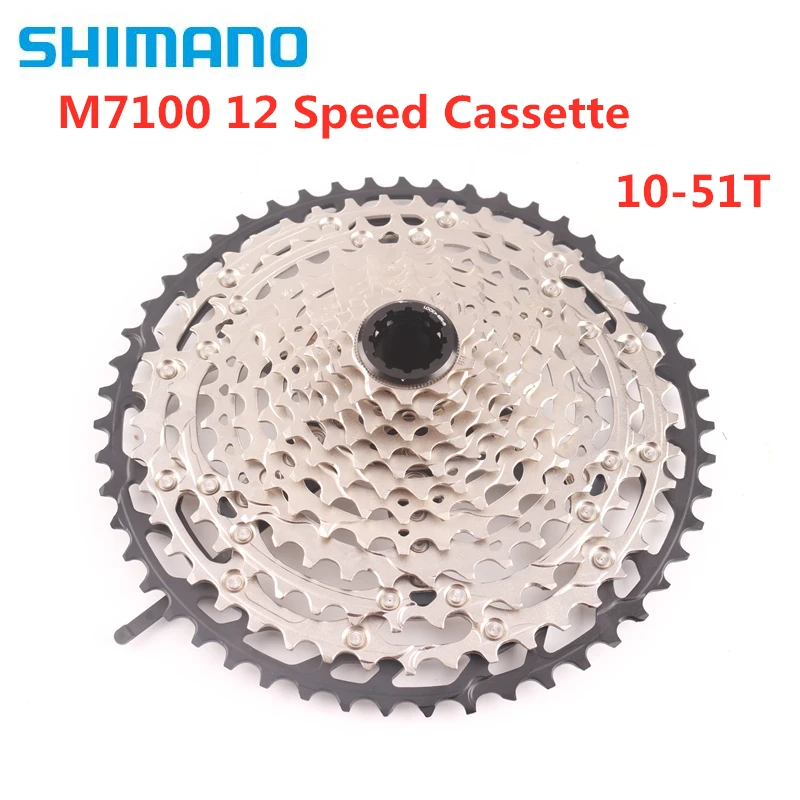 10-51T Shimano SLX M7100 кассета 12-speed Freewheel Cogs горный велосипед MTB 12 speed 10-51T 10-45T кассета запчасти для велосипеда - Цвет: 10-51T