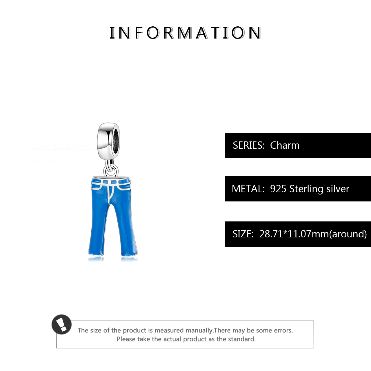 Подвеска-Шарм из серебра 925 пробы с синей эмалью | Украшения и аксессуары