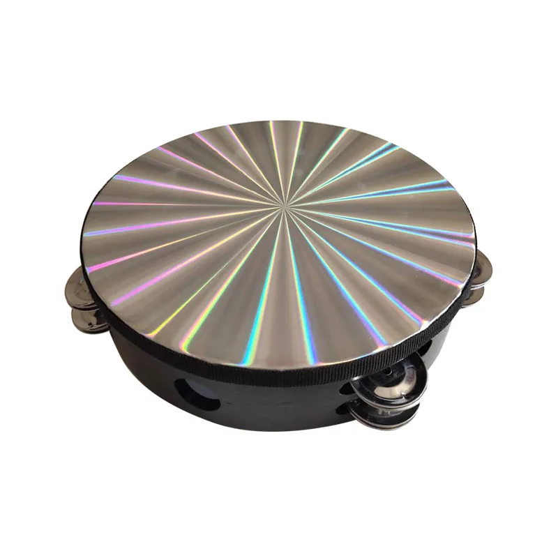 Деревянный Ручной Тамбурин ручной с двумя рядами металлических Jingels