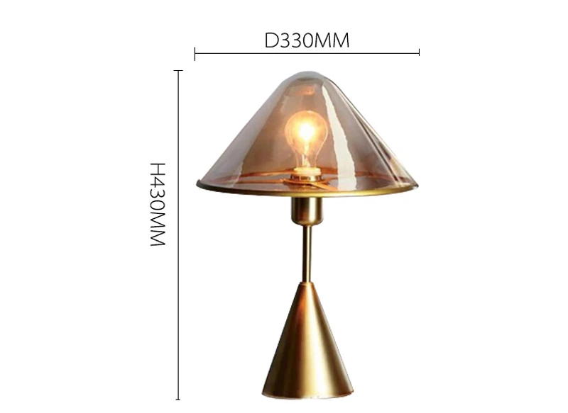 Новейшая Скандинавская настольная лампа стеклянная декоративная E27