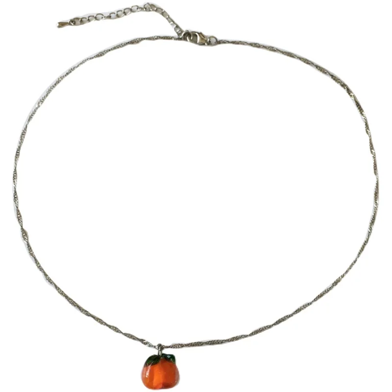 

Bilandi Fruit Cute Jewelry Fruit Pendant Necklace 2021 New Design Spring Summer Style Hot Selling Chain Necklace For Party Gifts