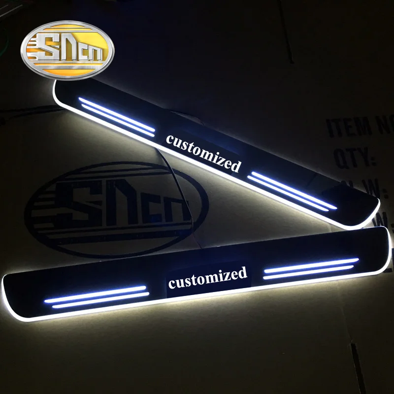 

4PCS Car LED Door Sill For Toyota Tacoma 2011 - 2018 2019 Ultra-thin Acrylic Dynamic LED Welcome Light Scuff Plate Pedal
