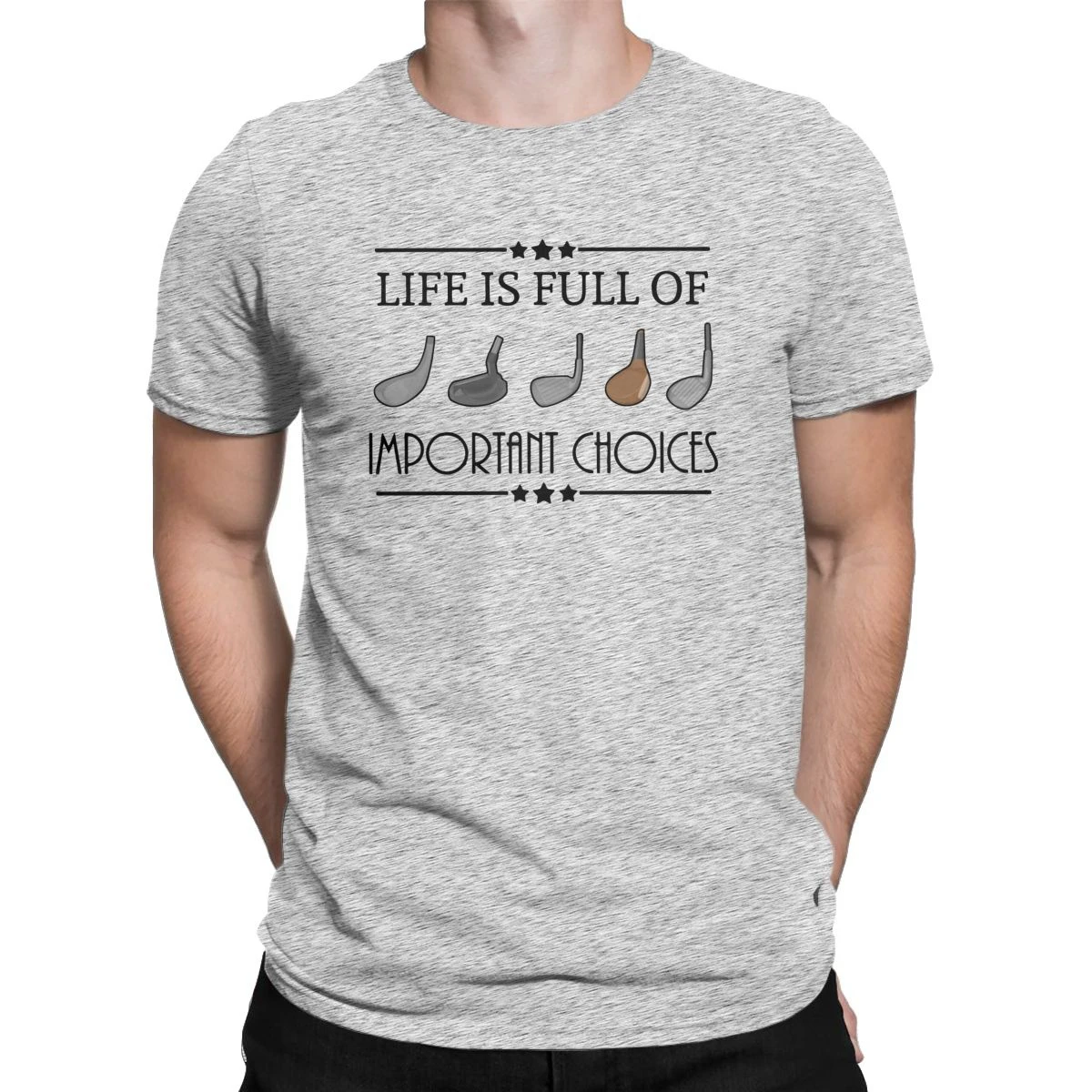 

Men T-Shirt Life Is Full Of Important Choices Golf Lovers Novelty 100% Cotton Tees Golfers T Shirt Clothes Graphic Printed