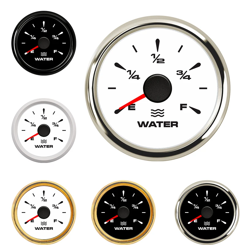 Измеритель уровня воды для автомобиля грузовика 52 мм 8 цветов с подсветкой 12 В/24