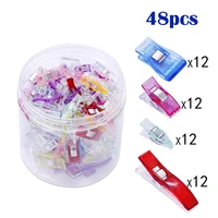 48pcs diy patchwork edge clothing clips fabric quilting sewing apparel clip different shape fixing clothes clamps