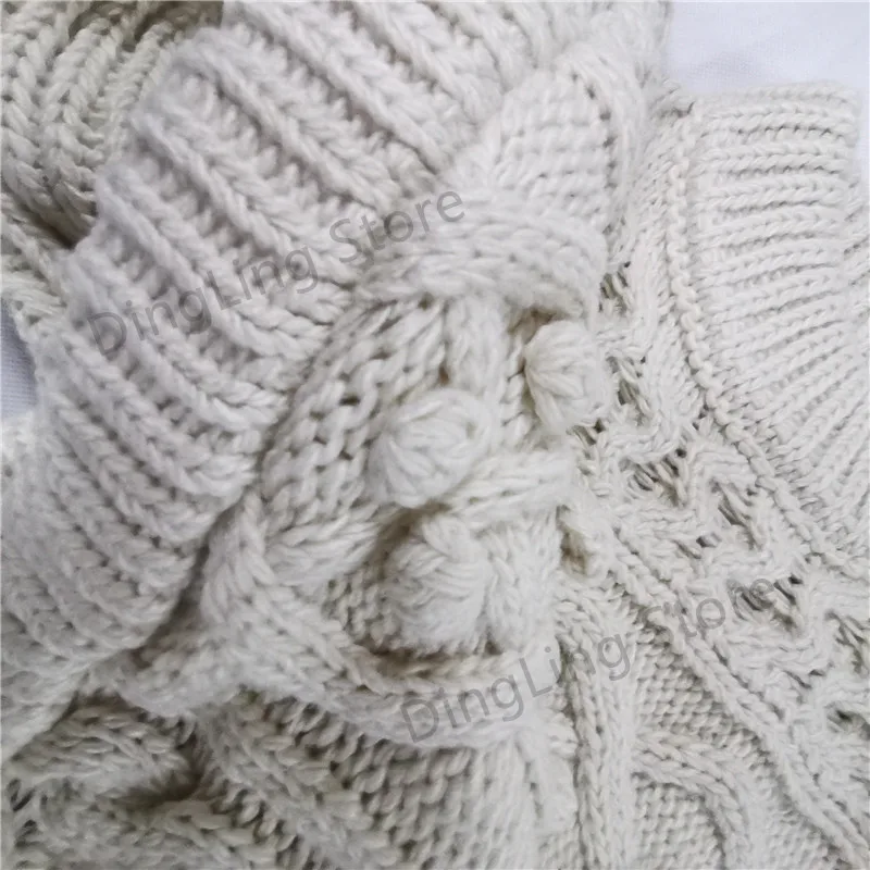 

Solid Color Women's Knitted Sweater O-neck Twist Weave Fake Two Wool Autumn and Winter New CuteKnitwear Pullovers