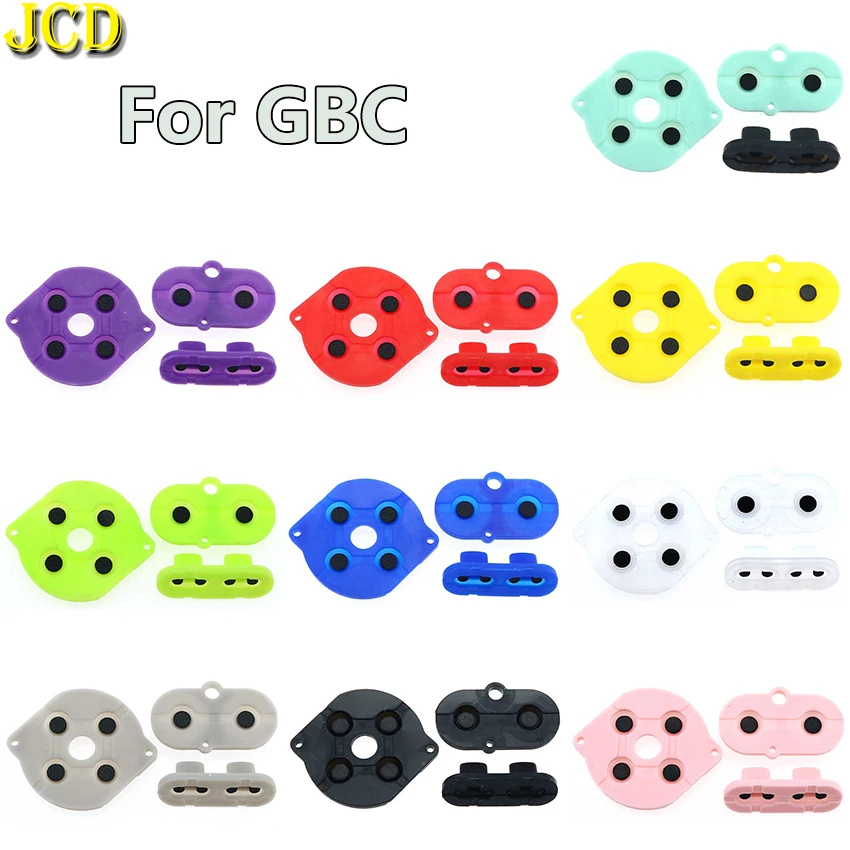 

JCD 1Set Colorful Rubber Conductive Buttons A-B D-pad for Nintend GameBoy Color GBC Silicone Conductive Start Select Keypad
