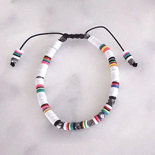 bracelet Lohri кристалл натуральный камень стекло браслет из бисера натуральный настоящий четырехлистный клевер талисманы браслет подарок на удачу браслеты для женщин - Окраска металла: bracelet