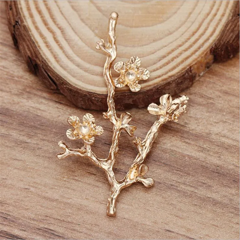 

SIXTY TOWFISH 10 Pieces DIY Jewelry Accessories 40*55mm Alloy Ancient Retro Style Materials Flower Charms
