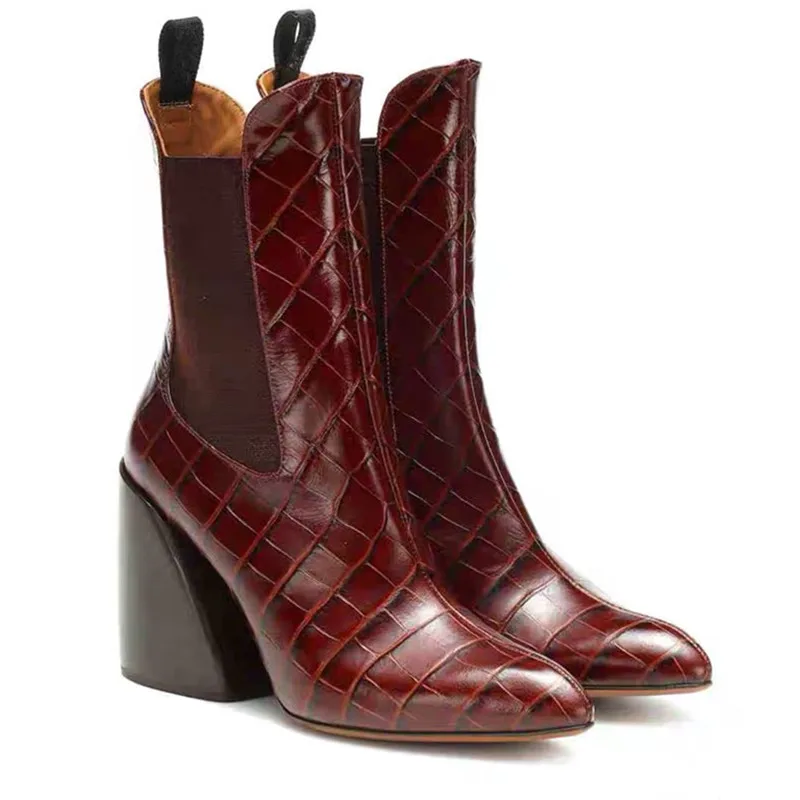 Женские ботильоны с острым носком в европейском стиле сезон осень зима Модные