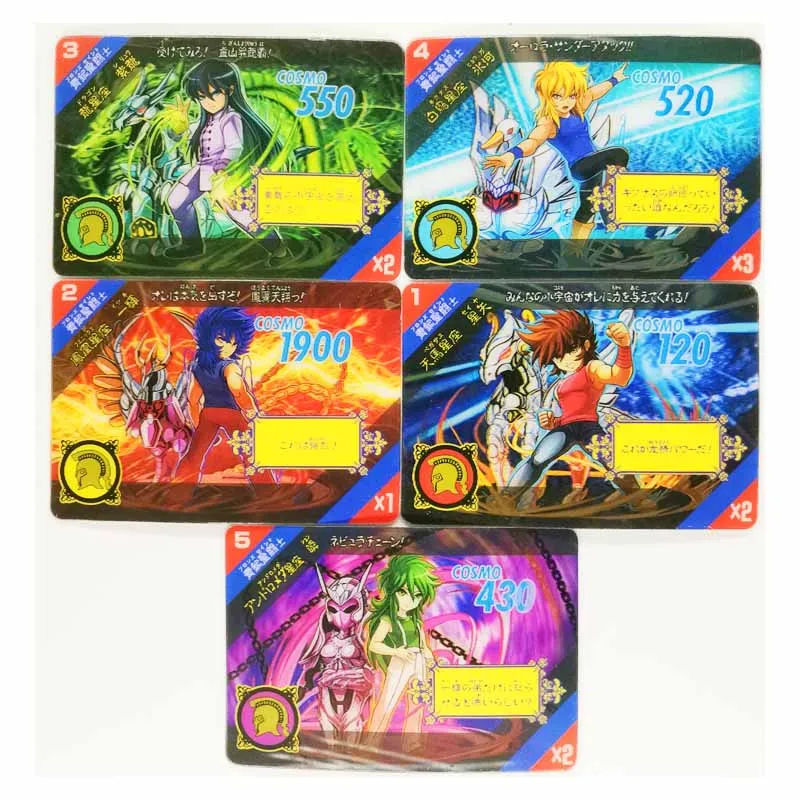 

5pcs/set Saint Seiya 3D Stereo Card Toys Hobbies Hobby Collectibles Game Collection Anime Cards