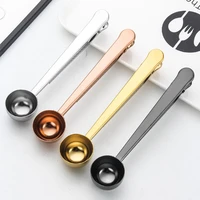 stainless steel coffee spoon clip multifunctional bag sealing clip pvd gold plated rose gold black
