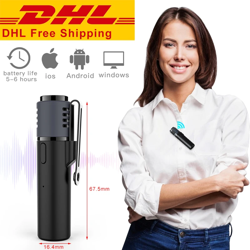 

Беспроводной петличный микрофон Smartmic, Bluetooth для цифровой зеркальной камеры, телефона, записи через Youtube