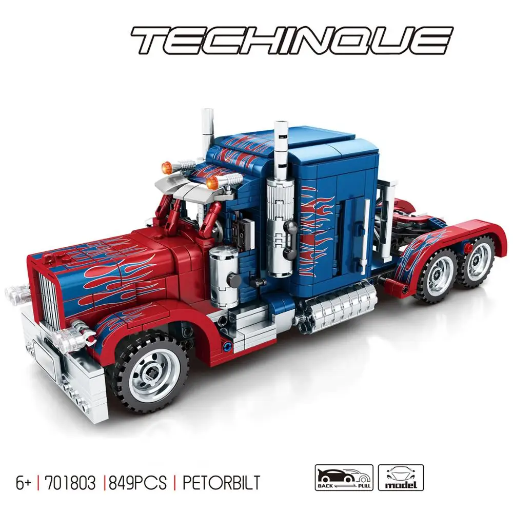 SEMBO BLOCK Technical Car Classic Truck Head Building Blocks City Construction Tranporter Vehicle Educational Kid Toy Gift | Игрушки и