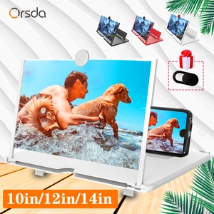 orsda 101214 inch hd stylish universal screen amplifier 3d mobile phone screen amplifier for all mobile phone mag free global shipping