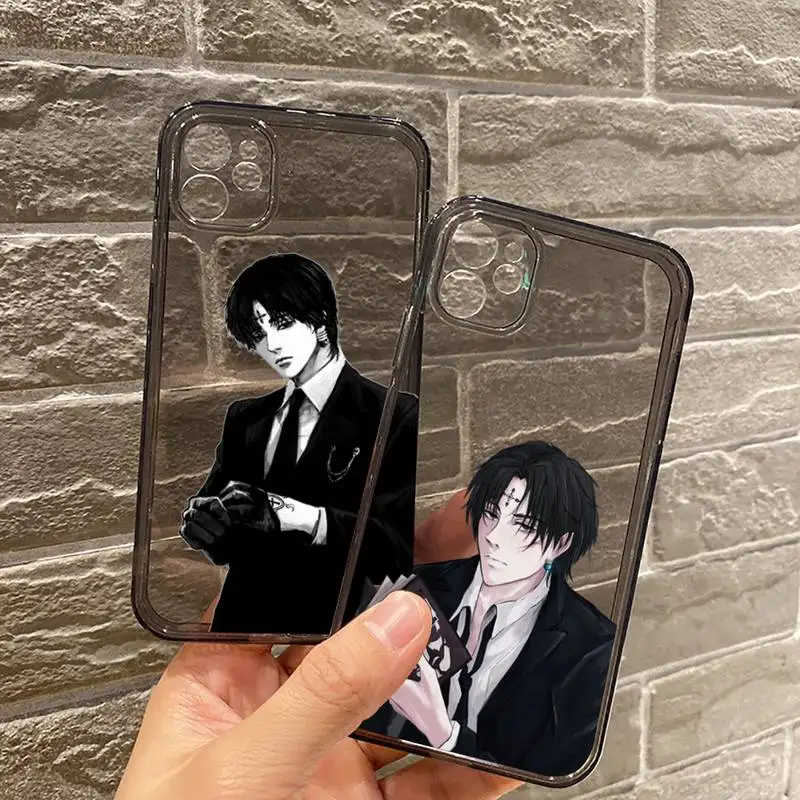 

Chrollo Lucilfer Chains Phone Case Transparent for iPhone 7 8 11 12 se 2020 mini pro X XS XR MAX Plus