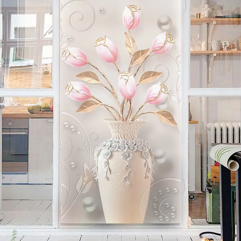 1 рулон ванная комната стеклянные наклейки туалет светильник полупрозрачный