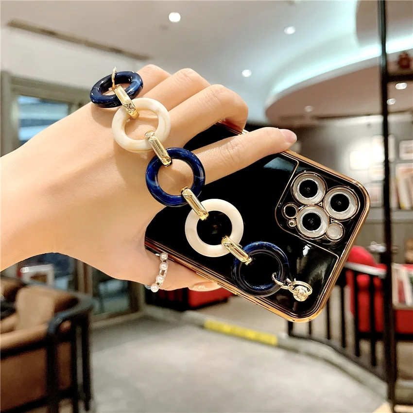 Роскошный Винтажный чехол для телефона с янтарным браслетом Для iphone 11 12 Promax Mini XS