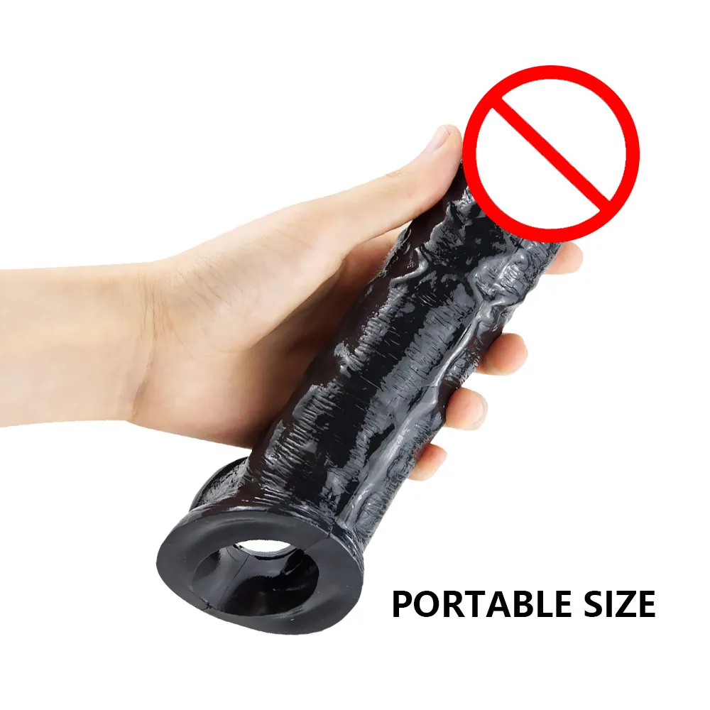 Многоразовые Толстые Презервативы увеличитель эрирекции пениса рукав для
