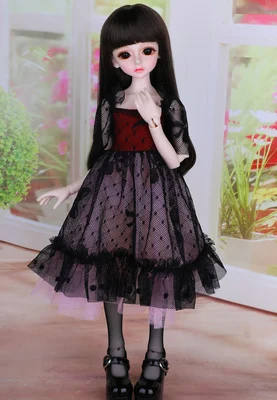 Полный набор высшего качества 1/4 bjd Kid Delf Girl BORY female doll лучшие подарки для девочек игрушечный парик одежда для лица макияж в комплекте Смола recast - Цвет: Розовый