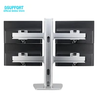 aluminum alloy 24 32 inch desktop stand quad arm lcd led monitor holder full motion height adjusting max loading 8 kgs