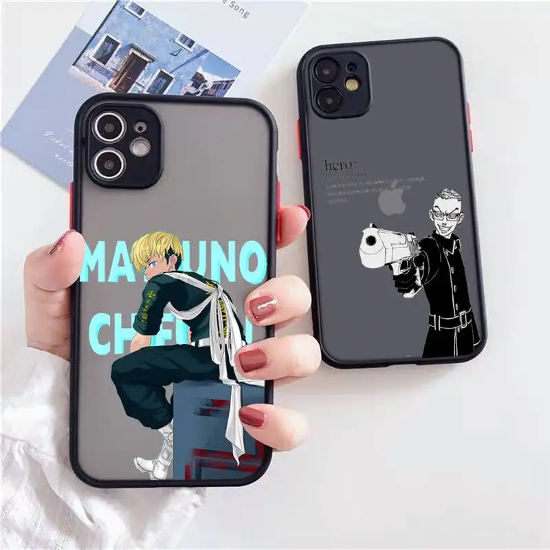 

Tokyo Revengers Phone Case For iPhone 12 11 Mini Pro XR XS Max 7 8 Plus X Matte transparent Back Cover