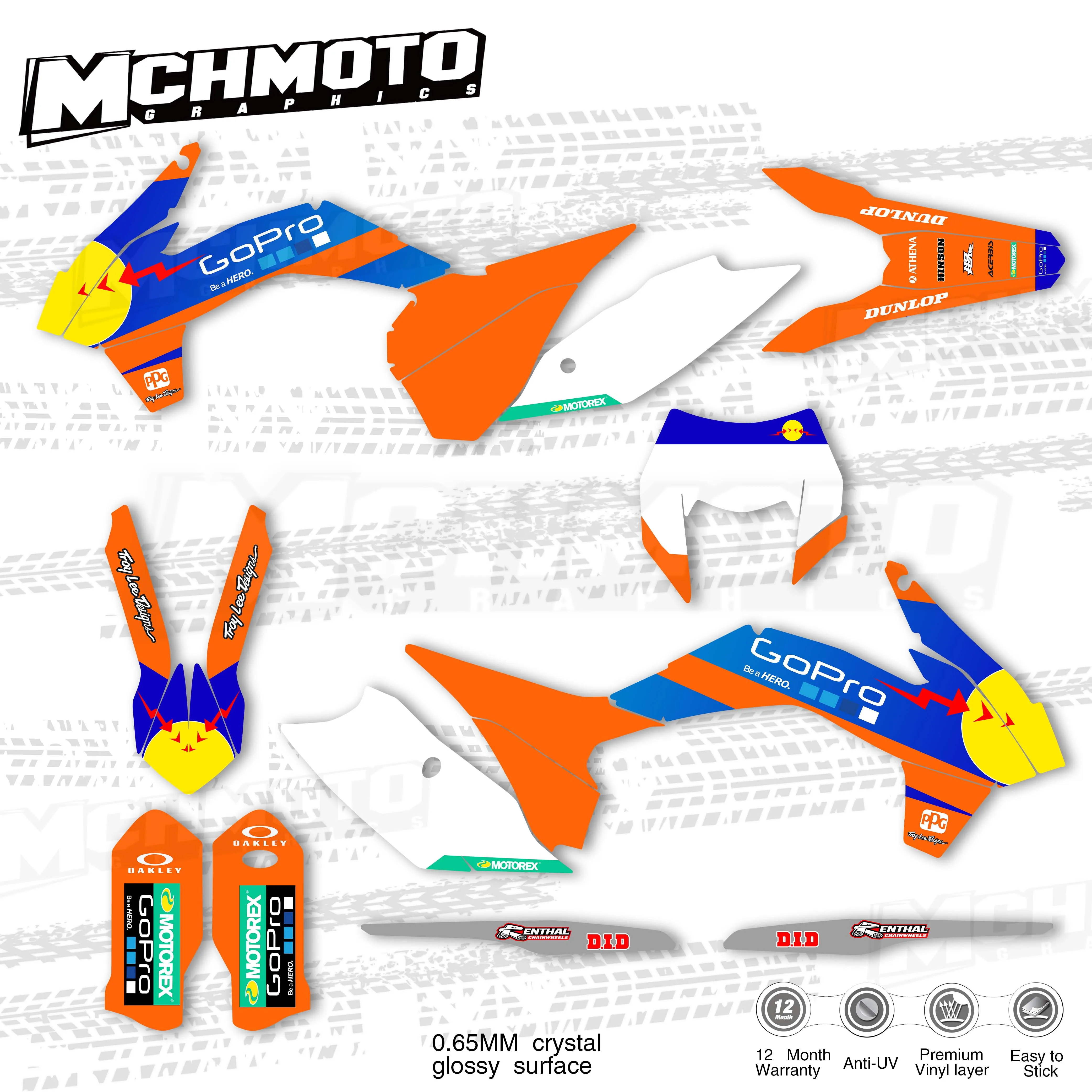 MCHMFGFull графические наклейки задний фон для мотоцикла Имя пользовательского