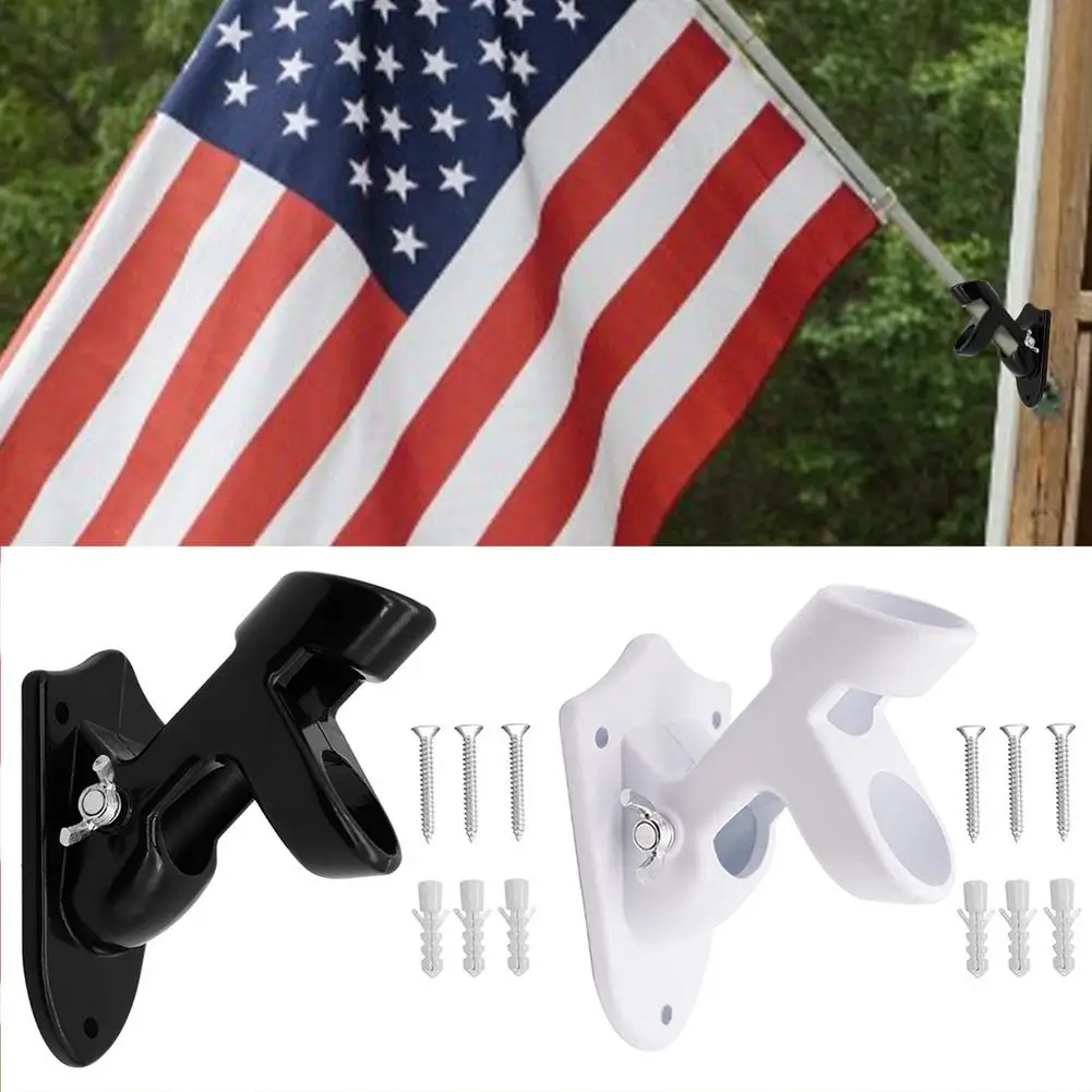 

Wall Mount Flagpole Holder Aluminum Alloy Flagpole Bracket Outdoor Garden Lawn Yard Flagpole Fixing Base Bracket For Wall Flags