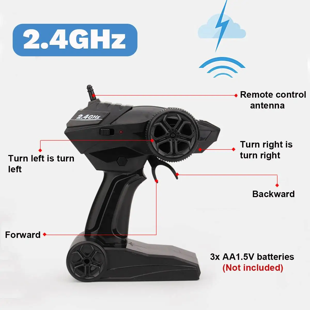 

RC Car 6WD 1/10 2.4G High Speed Monster Vehicle Remote Control Car RC Buggies Off-Road Car Rock Crawler Kids Toys