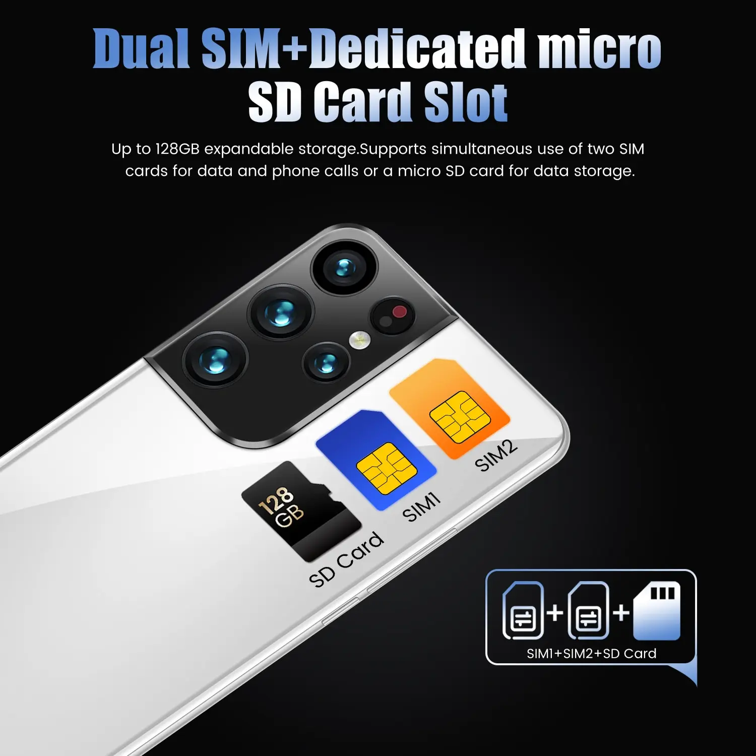 

S28 Pro + 8 + 128gb 10 Core 5g Network 32mp + 64mp Mobile Phones Mtk6889 + 6.1 Inch 1440*3200 6000mah Face Unlock Smartphones