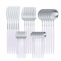 kitchen cutlery tableware stainless steel cutlery set forks spoons knives tableware set 30pcs silverware dinnerware dinner set