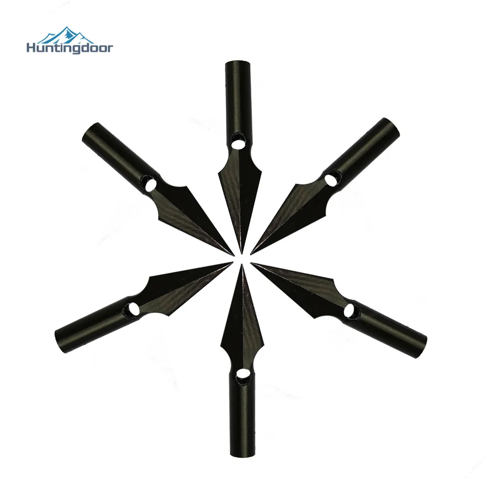 6 шт. длинные 1 отверстие наконечники стрелы высокое качество из стали для