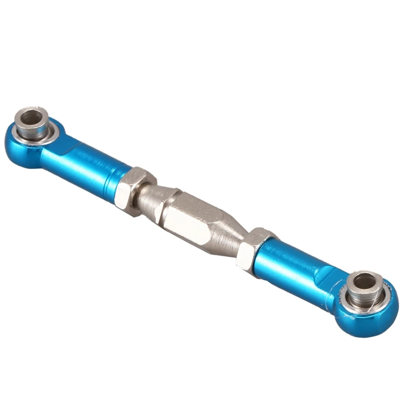 

2set for WLtoys 144001 1/14 RC Car Spare Parts Metal Linkage Servo Pull Rod Steering Tie Rod Set,Blue & Grey