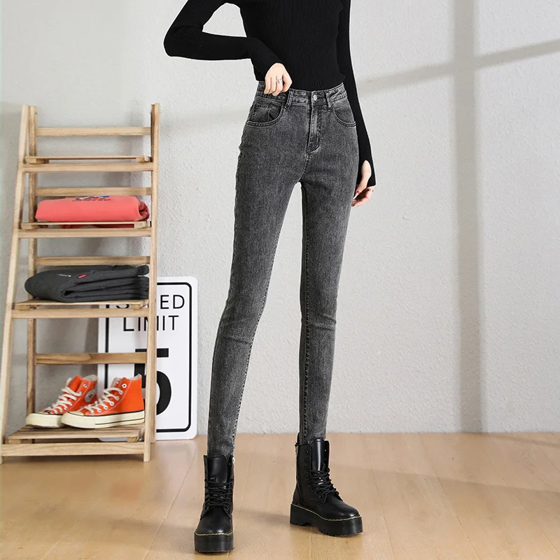 

High Waist Jeans for Women 2020 Spring Autumn Slim Tight Skinny Jeans Pencil Denim Pants Female