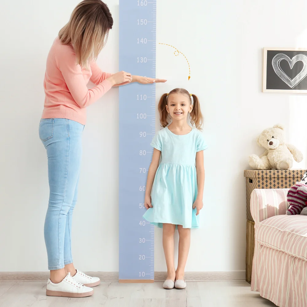 

Hanging Height Ruler Children Cartoon Canvas Height Measuring Ruler (Blue)